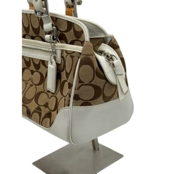 Coach Signature Canvas Handbag EUC - Picture 9 of 16